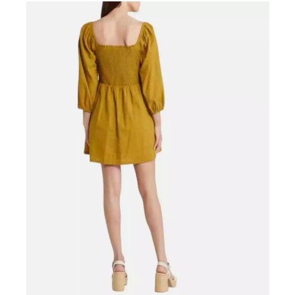 LOST + WANDER Smocked Bodice Mini Dress Size Small New‎ with Tags - Picture 4 of 7